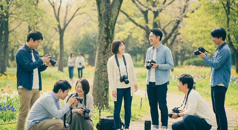 サークル仲間でお散歩撮影会